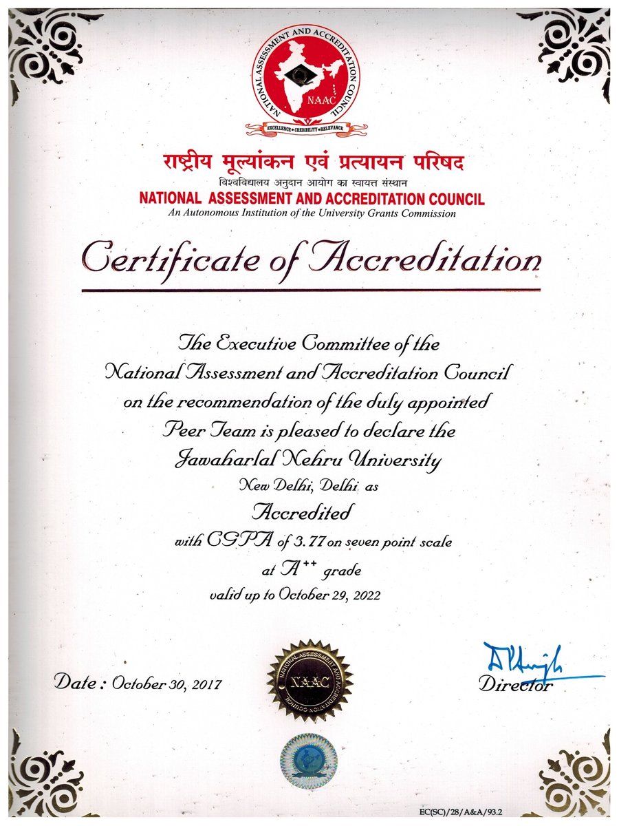 jnu phd degree certificate